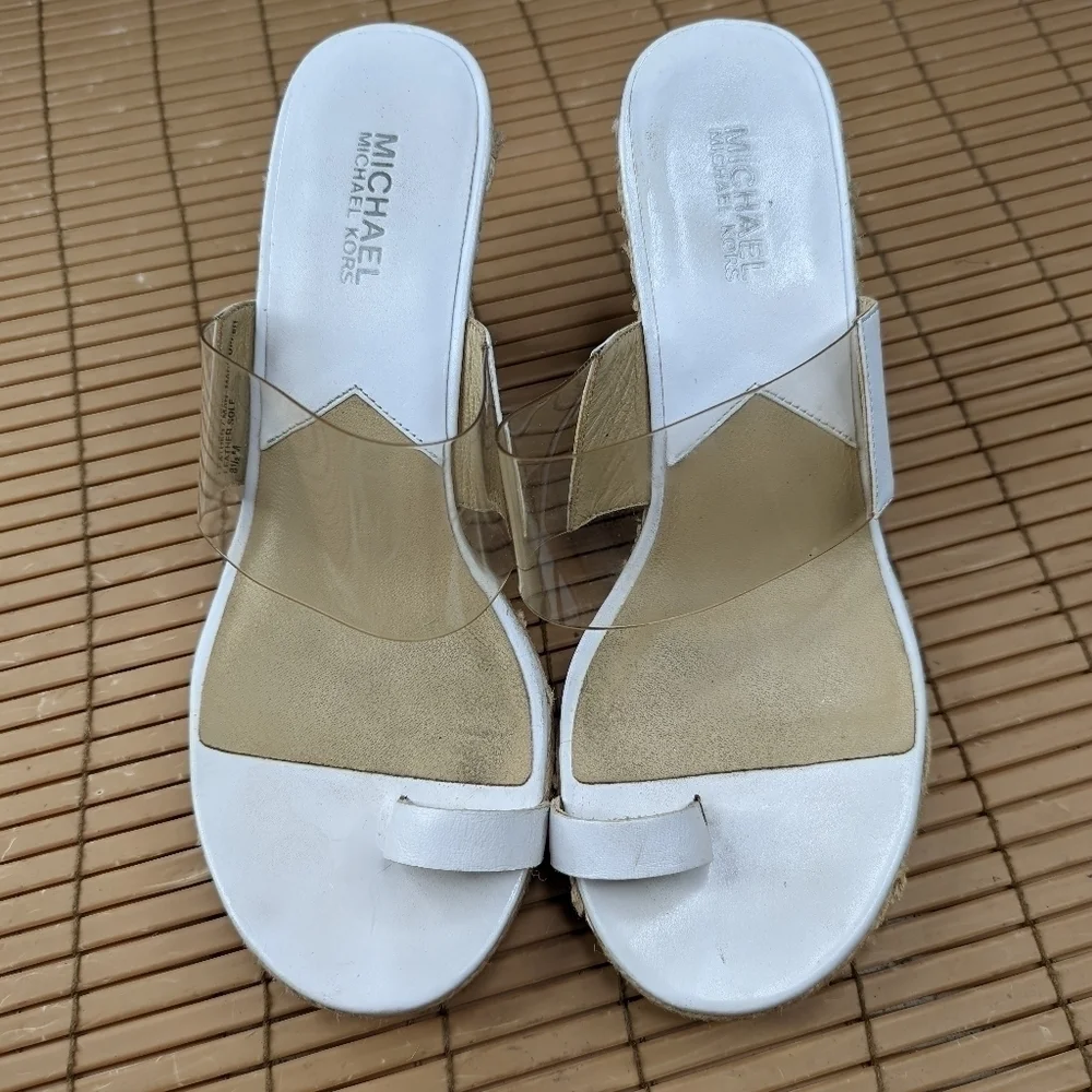 Michael Kors women's sz 6M platform espadrille toe loop sandals
